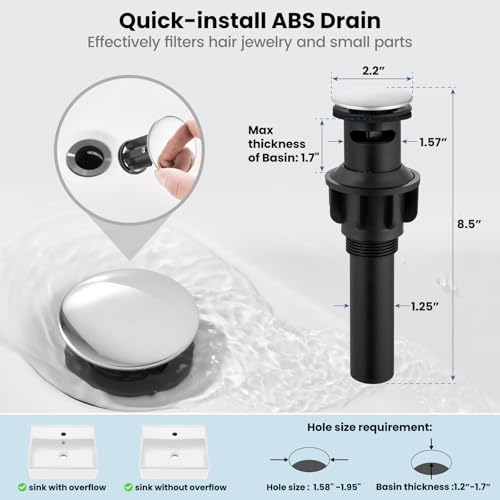 Airuida Bar Sink Faucet Single Hole Single Handle Bathroom Sink Faucet Kitchen Small Prep Wet Farmhouse RV Lavatory Vanity Mixer Tap 360 Degree Swivel Spout with Pop Up Drain Chrome Polish - Image 4