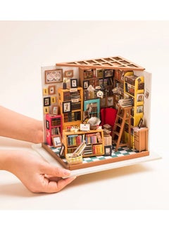 Robotime Rolife Sam's Study Library DIY Miniature House Kit DG102, Assembly Brain Teaser 3D Wooden Puzzle DIY Build Model Crafts Kits, Unique Home Decor Birthday Gifts for Teens or Adults  - Image 5