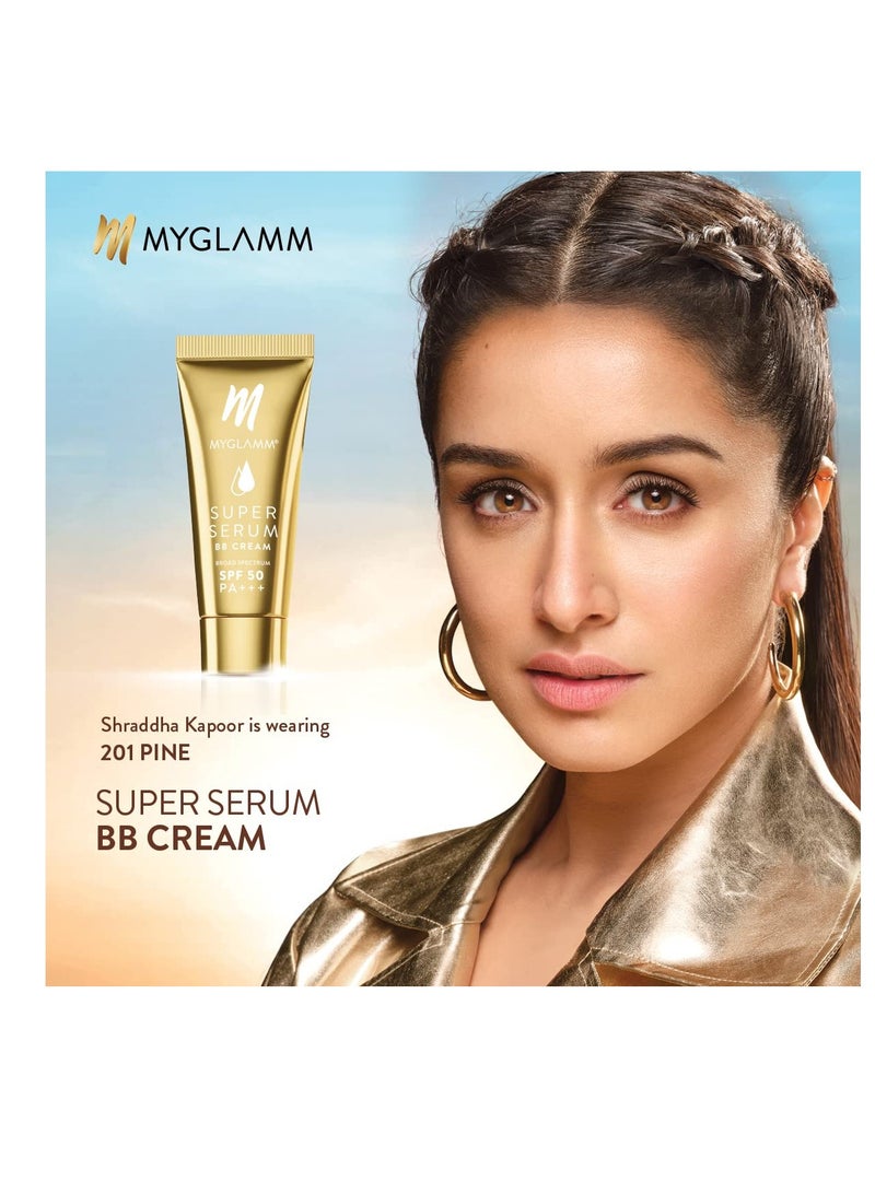 MyGlamm Super Serum BB Cream 301 Almond 15gm BB Cream with SPF 50 and Hyaluronic Acid 24 Hr Long Lasting and Hydrating - Image 2