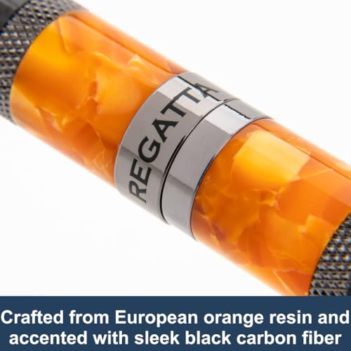 Monteverde USA Regatta Sport Fountain Pen in Orange and Carbon Fiber Flex Nib Luxury Refillable Pen with Gunmetal Accents Premium Gift - Image 3