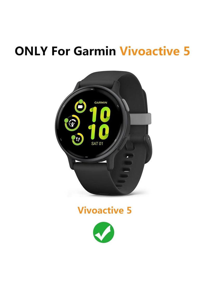 القضية متوافق مع جارمين Vivoactive 5 كريستال شفافة حالة الكمبيوتر الصلب تشديد الزجاج فيلم حماية الشاشة - Image 2