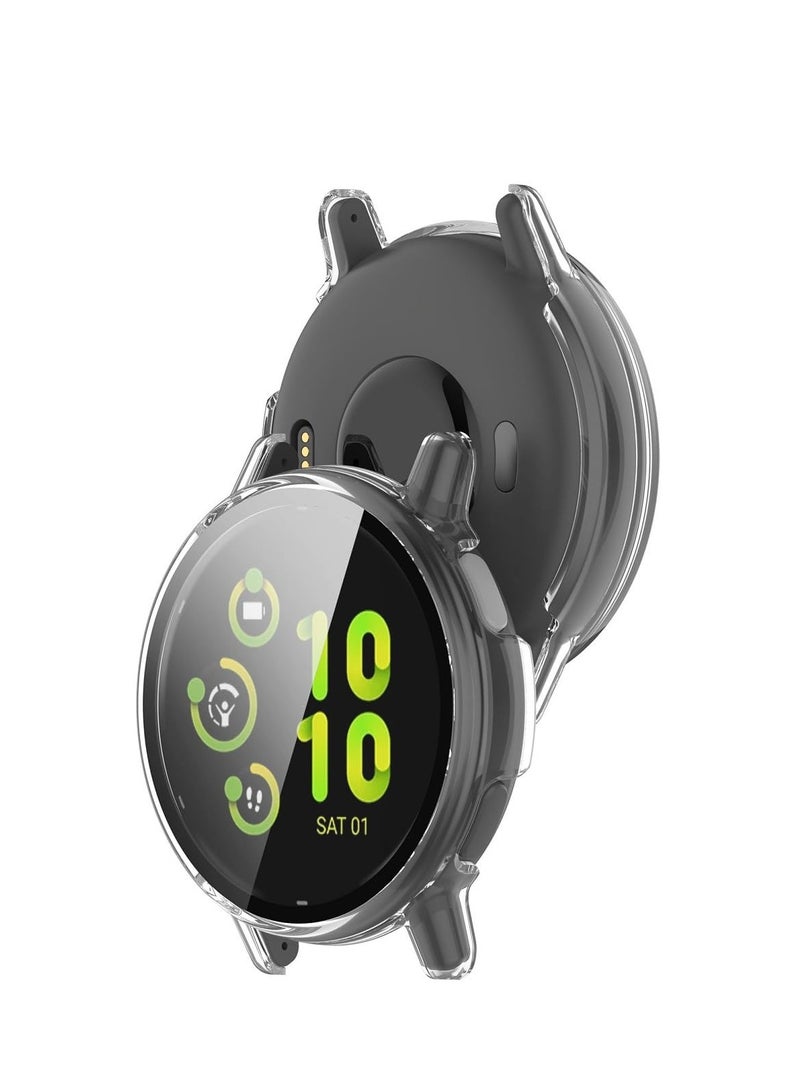 القضية متوافق مع جارمين Vivoactive 5 كريستال شفافة حالة الكمبيوتر الصلب تشديد الزجاج فيلم حماية الشاشة - Image 5