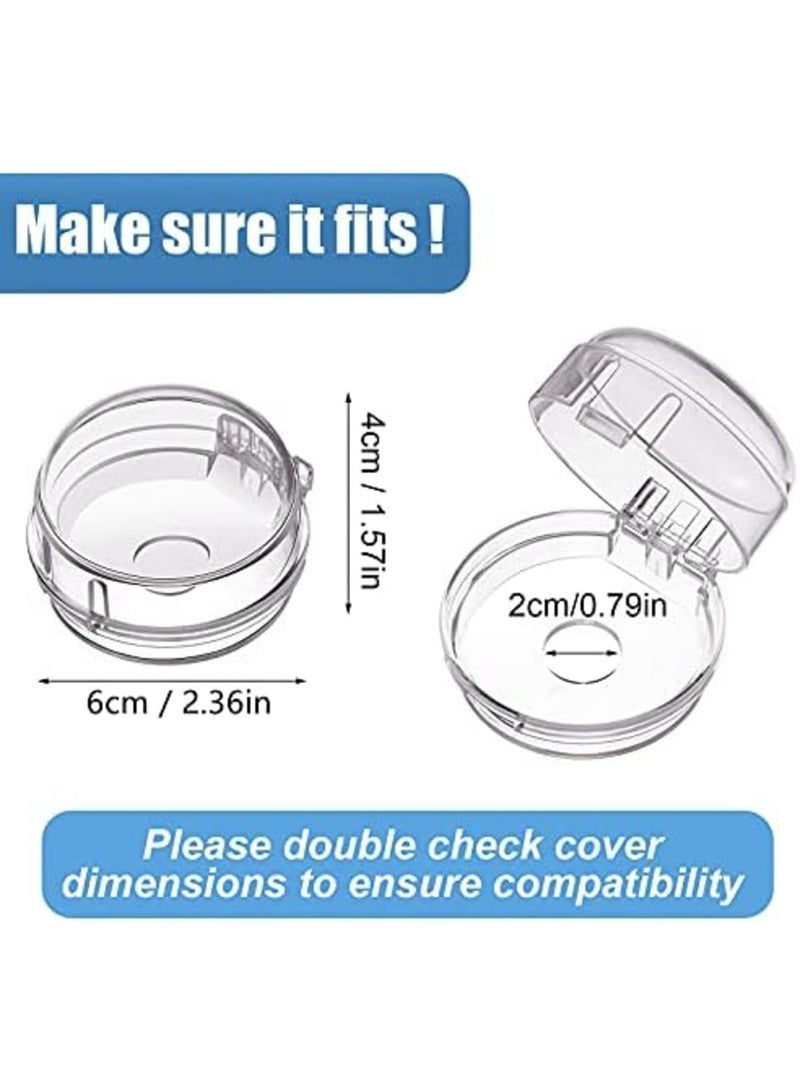 Luckam أغطية مقابض الموقد الشفافة لأمان المطبخ - أغطية مقابض الغاز - أغطية أفران الأمان - حماية للأطفال - سهلة التركيب للمطبخ المنزلي (6 قطع) - Image 2