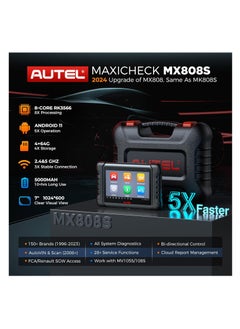 Autel Autel Scanner MaxiCOM MX808S 2024 Bidirectional Tool as MK808BT Pro MK808S M808Z Function as MaxiCheck MX900 28+ Service Active Test All System Diagnose Injector Coding Android 11  - Image 2