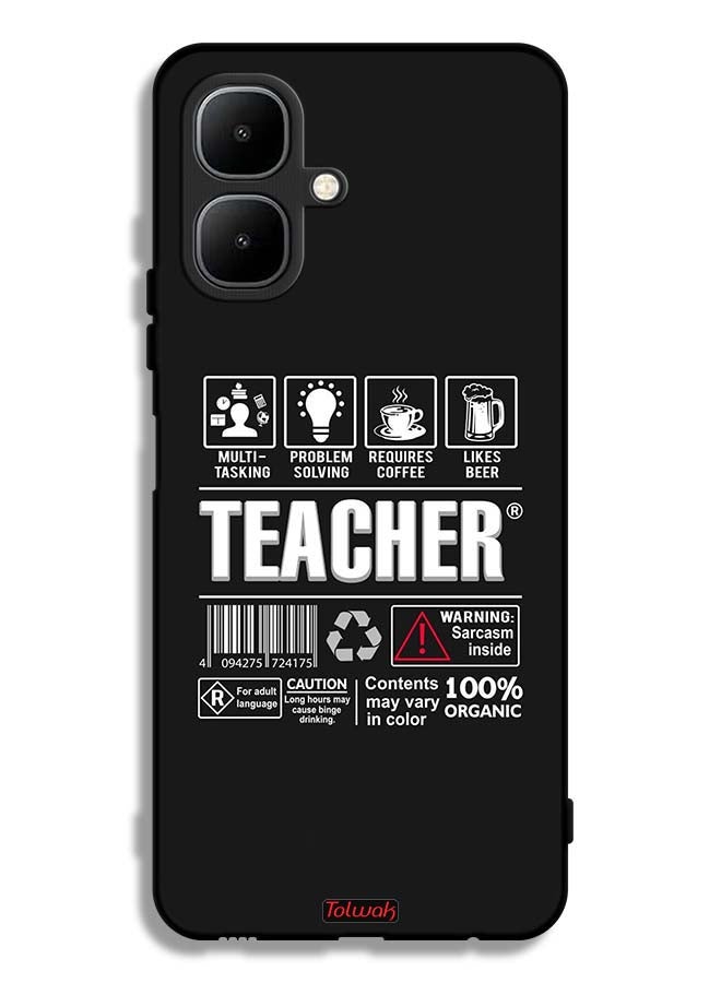 Tolwak Tecno Pop 10 Protective Case Cover Teacher Sticker