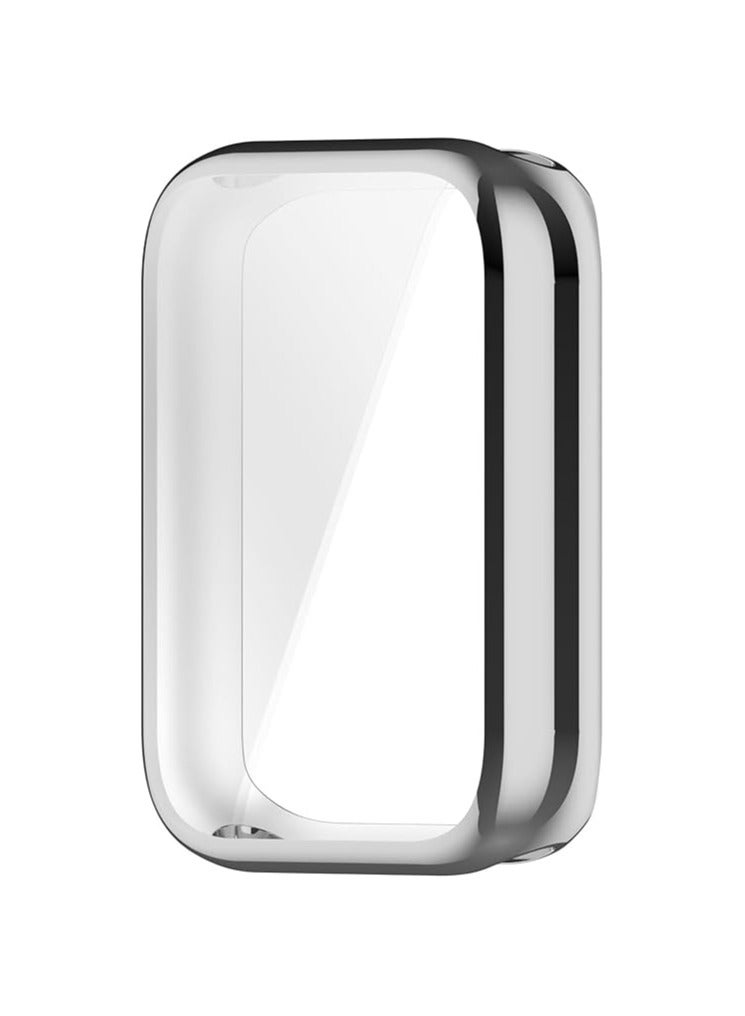 Case Compatible with Xiaomi Smart Band 9 Pro/Band 8 Pro, Anti-Scratch, Soft TPU Plating All-Inclusive Protection Watch Case (Silver) - Image 3