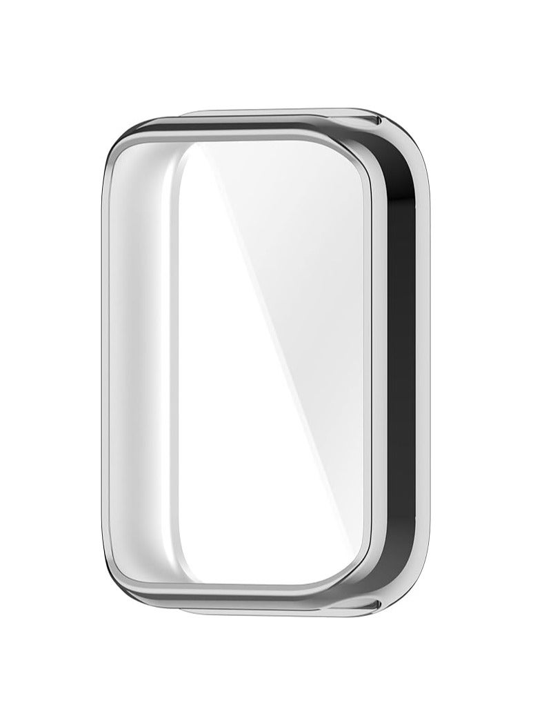 Case Compatible with Xiaomi Smart Band 9 Pro/Band 8 Pro, Anti-Scratch, Soft TPU Plating All-Inclusive Protection Watch Case (Silver) - Image 5