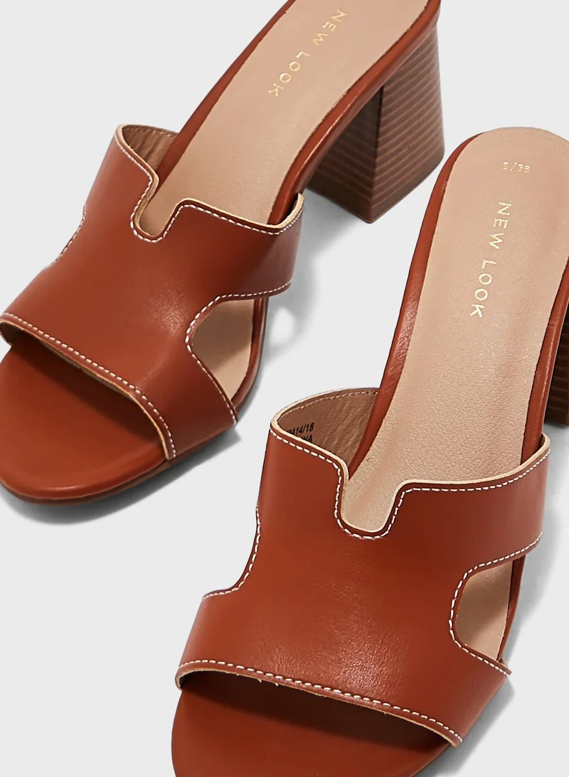 NEW LOOK Peachy Block Heel Sandals