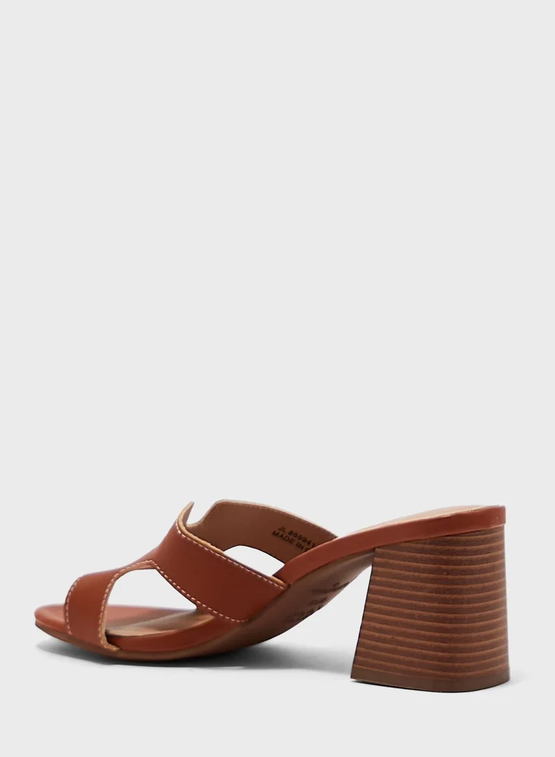 NEW LOOK Peachy Block Heel Sandals
