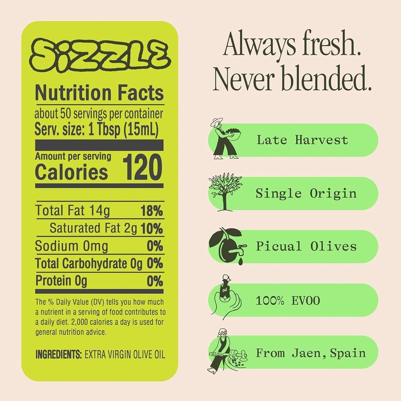Graza Sizzle Extra Virgin Olive Oil Refill Can - Image 2