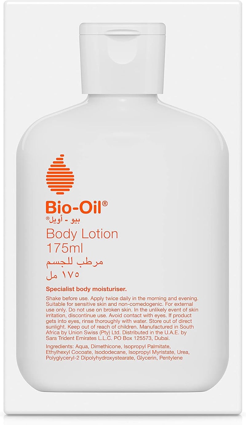 Bio-Oil زيت بيو - لوشن الجسم خفيف الوزن / غير دهني وغير لزج | خالي من المواد الحافظة بارابين | لوشن جسم نباتي | مرطب يومي طويل الأمد للبشرة الحساسة والجافة | مختبر جلدياً | خالي من القسوة | 175 مل - Image 1