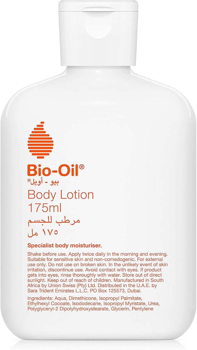 Bio-Oil زيت بيو - لوشن الجسم خفيف الوزن / غير دهني وغير لزج | خالي من المواد الحافظة بارابين | لوشن جسم نباتي | مرطب يومي طويل الأمد للبشرة الحساسة والجافة | مختبر جلدياً | خالي من القسوة | 175 مل - Image 2