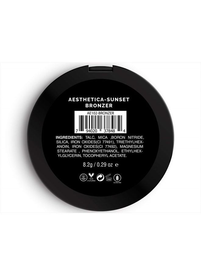 Aesthetica - Sunset Bronzer Powder - Matte Bronzing Powder Makeup Contouring Powder - Vegan & Cruelty Free - Image 1