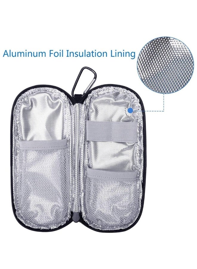 McDou Insulin Pen Cooler Travel Case,Insulin Cooler Bag with 2 Reusable Ice Packs,Portable Insulin Refrigerator for Insulin Pen and Other Diabetic Supplies(Black) - Image 5