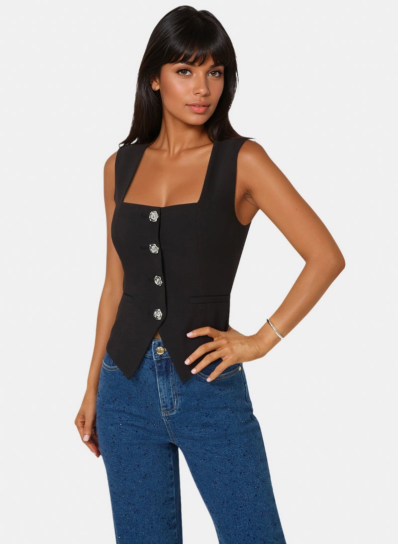 bebe Fitted Vest - Image 2