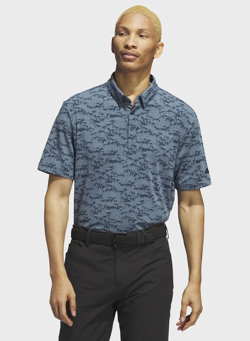 Adidas Go-To Printed Golf Polo Shirt
