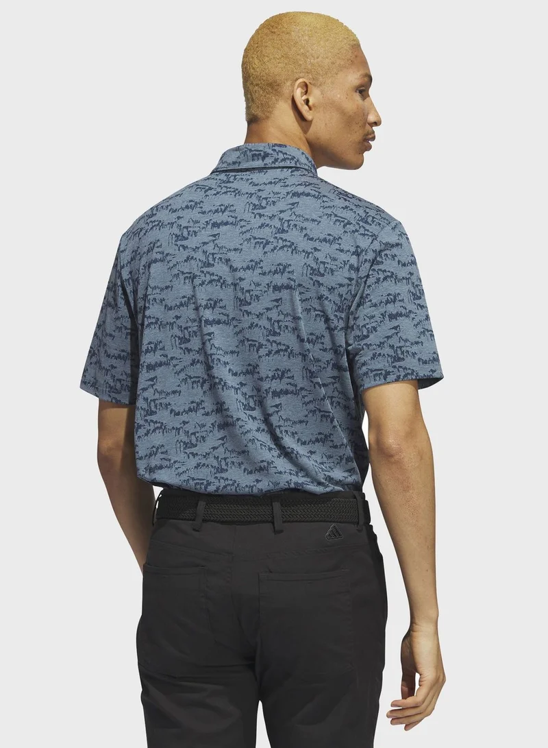 Adidas Go-To Printed Golf Polo Shirt