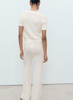 MANGO Short-Sleeved Openwork Knitted Cardigan  - Image 2