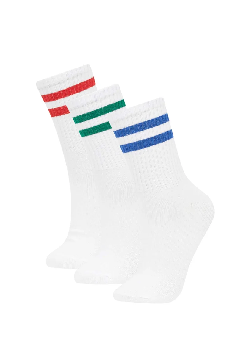 ديفاكتو Woman 3 Piece Cotton Long Socks
