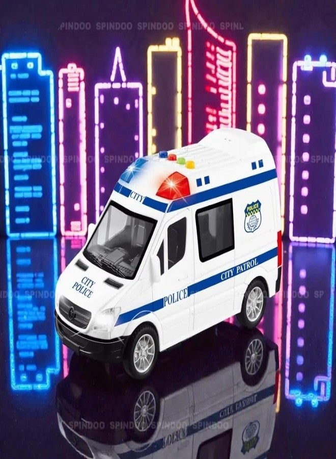 Spindoo Police Van Toy for Kids - Light Music & Operational Parts, Strong Material, Ideal Toys for 3+ Year Boy - Durable & Engaging Kids Toys for Creative Play (Age 3+) - Image 2