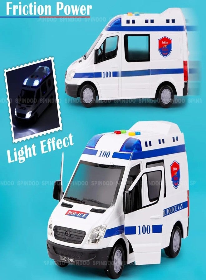 Spindoo Police Van Toy for Kids - Light Music & Operational Parts, Strong Material, Ideal Toys for 3+ Year Boy - Durable & Engaging Kids Toys for Creative Play (Age 3+) - Image 4