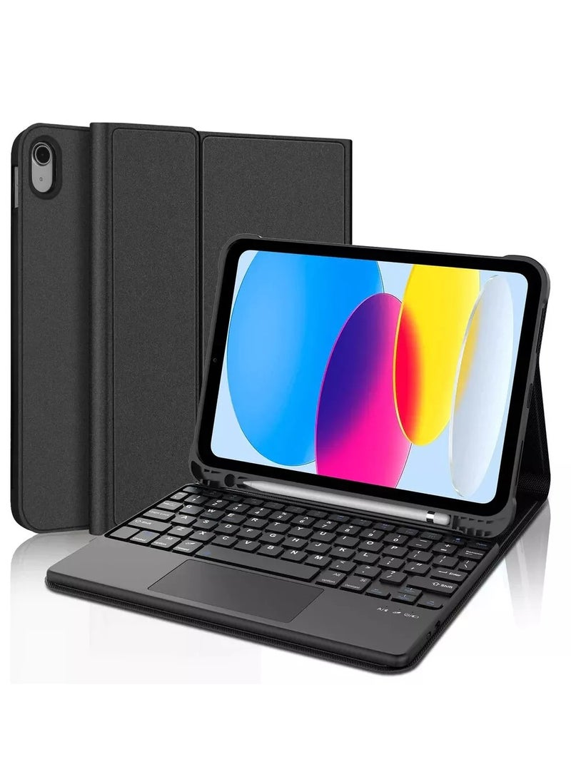 TWEGGON Keyboard Case with Touchpad for Apple iPad 10th Generation 10.9" Builtin Pen Holder Black  - Image 1