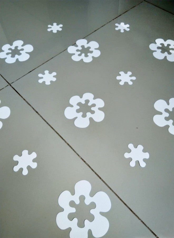 Compac Home Compac Select Safe-T-Shapes, Non Slip Shower Floor Grips, Anti Slip Bathtub Stickers, Daisy Shape, White, 14count-2pack (28 Total) - Image 3