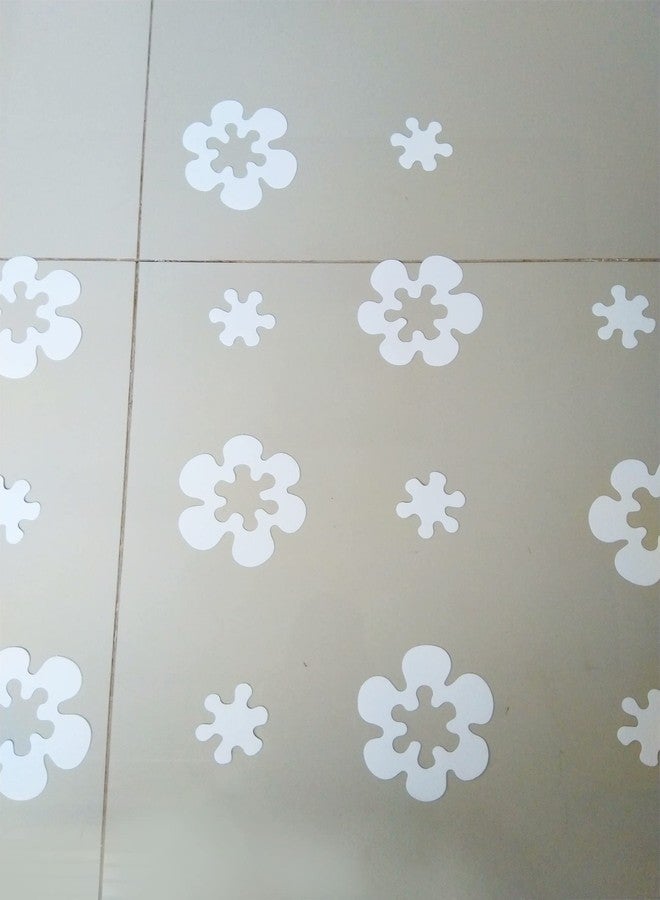 Compac Home Compac Select Safe-T-Shapes, Non Slip Shower Floor Grips, Anti Slip Bathtub Stickers, Daisy Shape, White, 14count-2pack (28 Total) - Image 4