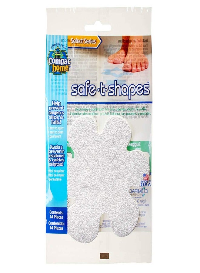 Compac Home Compac Select Safe-T-Shapes, Non Slip Shower Floor Grips, Anti Slip Bathtub Stickers, Daisy Shape, White, 14count-2pack (28 Total) - Image 2