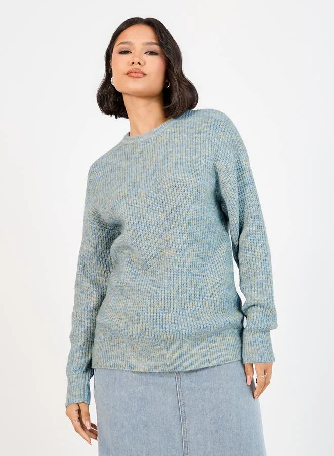 Styli Regular Fit Regular Length Mixed Yarn Sweater