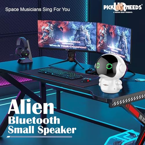 Pick Ur Needs Rechargeable Wireless Mini DJ Bluetooth Speaker HiFi Bass, LED Lights, 800mAh Battery, USB/TF Card/TWS Playback - Image 2