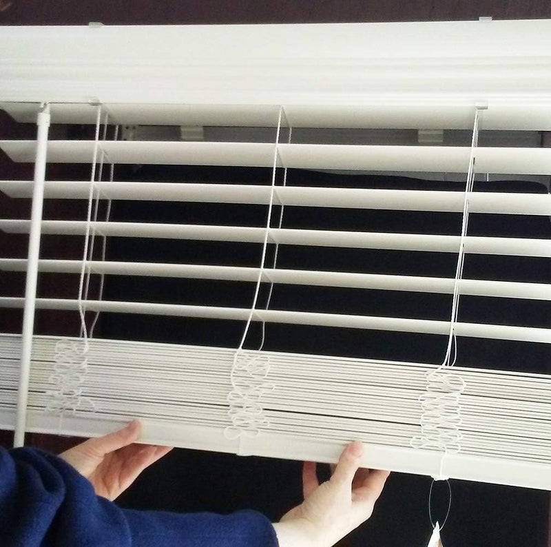 US Window And Floor 2" Faux Wood 34.125" W x 60" H, Inside Mount Cordless Blinds, 34.125 x 60, White - Image 4