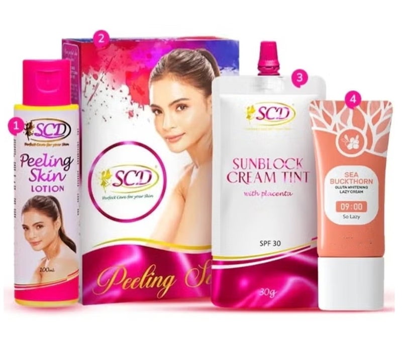 إس سي دي مجموعة تقشير اس سي دي، لوشن، واقي شمس وكريم نبق البحر