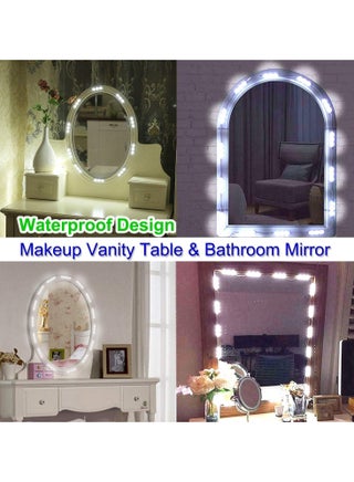 Vanity Mirror Lights Kit, 5 Color Vanity Makeup Light, 5m with Dimmable Color and Brightness Lighting Fixture Strip for Table & Bathroom Mirror(Mirror Not Included) - view 5