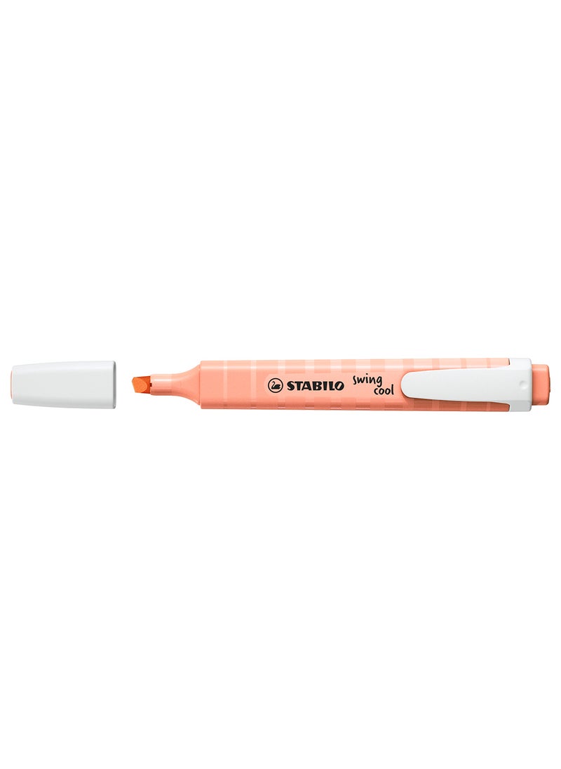 STABILO Highlighter Pen - Swing Cool Pack of 10 Pens in Creamy Peach Pastel Colors , Anti-Dry Out , for Drawing Illustrations , Note Taking  - Image 2