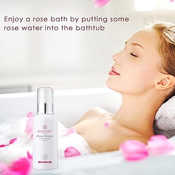 MagiForet Rose Water Spray 4 oz MagiForet Rose Water Toner Spray 100 Organic Distilled Rose Hydrosol Therapeutic Grade Rose Water for Face Hair Acne Rosewater Facial Spray Alcohol Free with Face Mask - Image 5