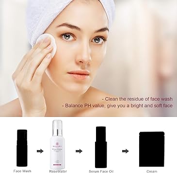 MagiForet Rose Water Spray 4 oz MagiForet Rose Water Toner Spray 100 Organic Distilled Rose Hydrosol Therapeutic Grade Rose Water for Face Hair Acne Rosewater Facial Spray Alcohol Free with Face Mask - Image 4