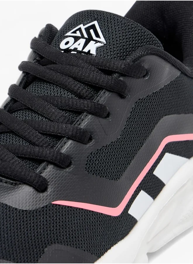 شو اكسبرس Women Textured Lace-Up Sports Shoes with Pull Tabs