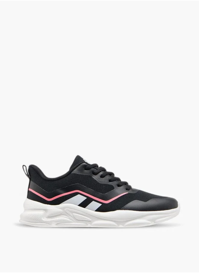 شو اكسبرس Women Textured Lace-Up Sports Shoes with Pull Tabs