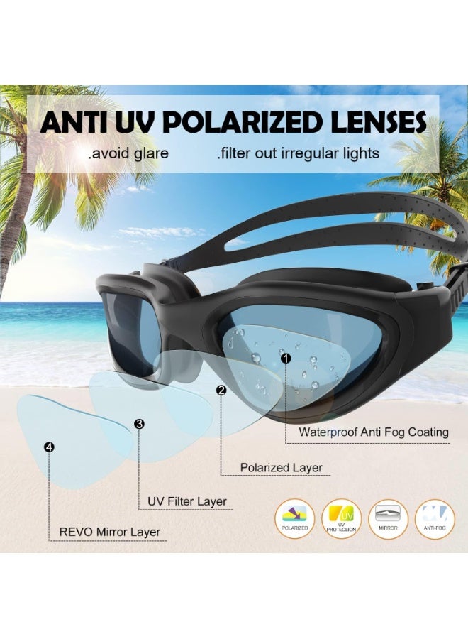 Winline Swimming Goggles Polarized Lenses Anti Fog Anti UV Waterproof Clear Vision Easy Adjust Soft Bridge for Men Women Adults Teens - Image 2