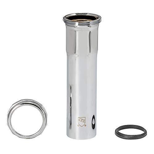 EZ-FLO 1-1/2 Inch Heavy Duty Extension Tube with Slip Joint Connection, 6 Inch Length, 22 Gauge, Brass Plumbing Fitting, Chrome, 35101 - Image 2
