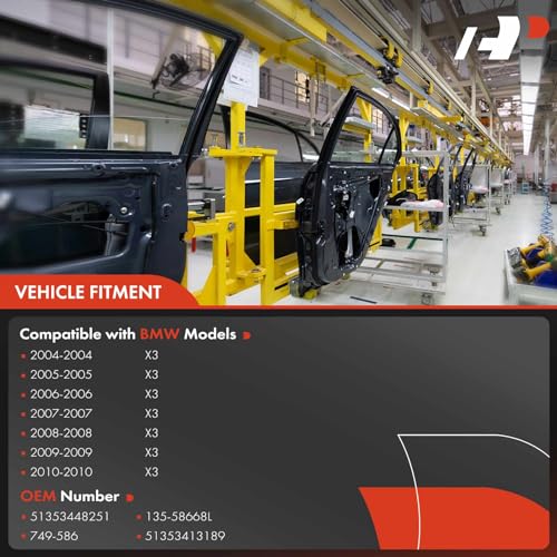 A-Premium Power Window Regulator without Motor Replacement for BMW X3 E83 2004-2010 Rear Left Driver Side - Image 3