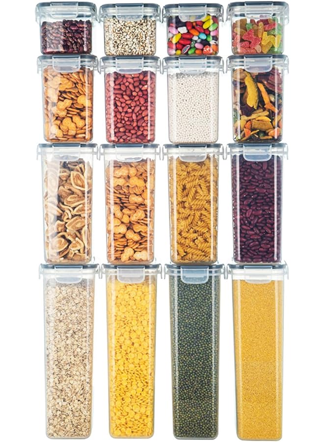 Occuwzz Airtight Food Containers,BPA-free Food Storage,Kitchen Food Storage Containers With Lids Stackable Food Storage Containers,Meal Prep Containers Vacuum Seal Food Storage Containers (16 PCS) - Image 1