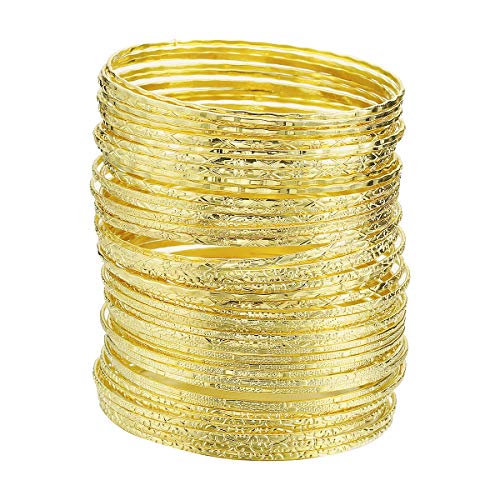 Ensoul Flower Mixed Metal Aztec Multi Bangle Set of 50 - Image 1