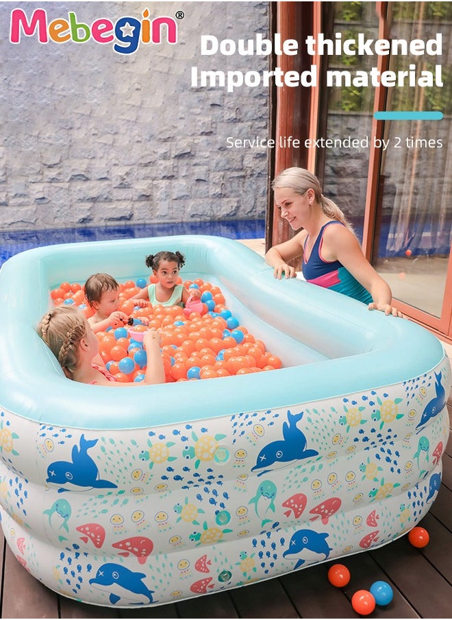 MEBEGIN Horse Sprinkler Paddling Pool, Ideal Interactive Splash Pool, Cartoon Sprinkler Wading Pool, Sturdy Inflatable Swimming Pool, Full-Sized Family Blow up Pool, Outdoor Garden Pool, Great for Garden, Courtyard, Grassland, Beach and Swimming Pool, 180*135*60cm  - Image 4