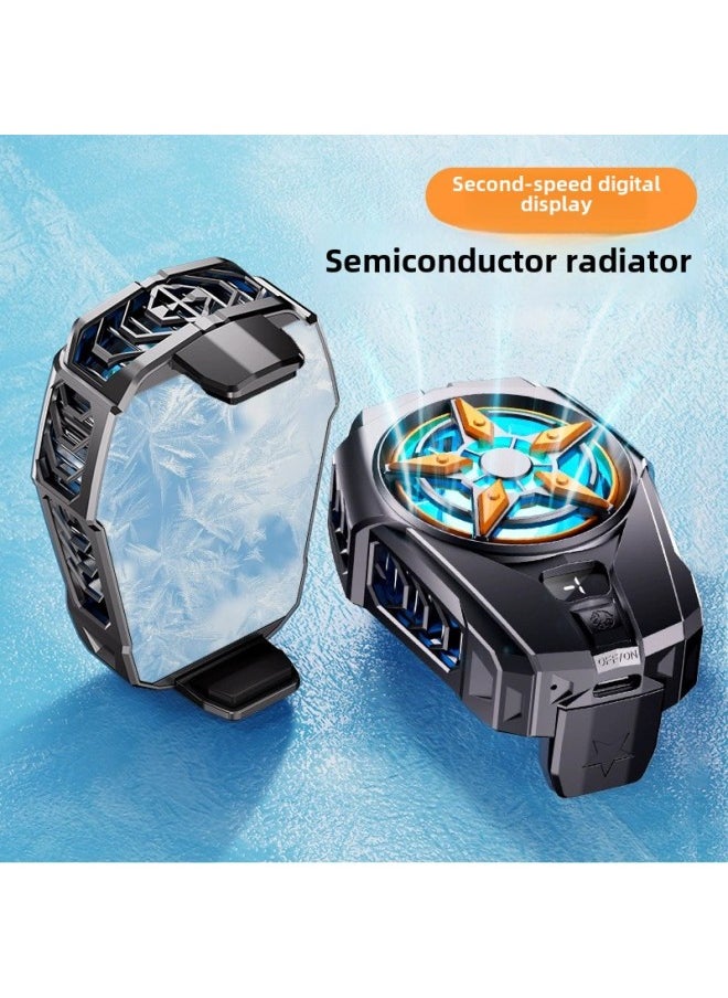 Generic Mimo CX07 Icing Mobile Phone Radiator Semiconductor Refrigeration Mute Magnetic Backclip Universal With Three-gear Digital Display-Color:Sl09 Second Gear Adjustable (digital Display Model)  - Image 1