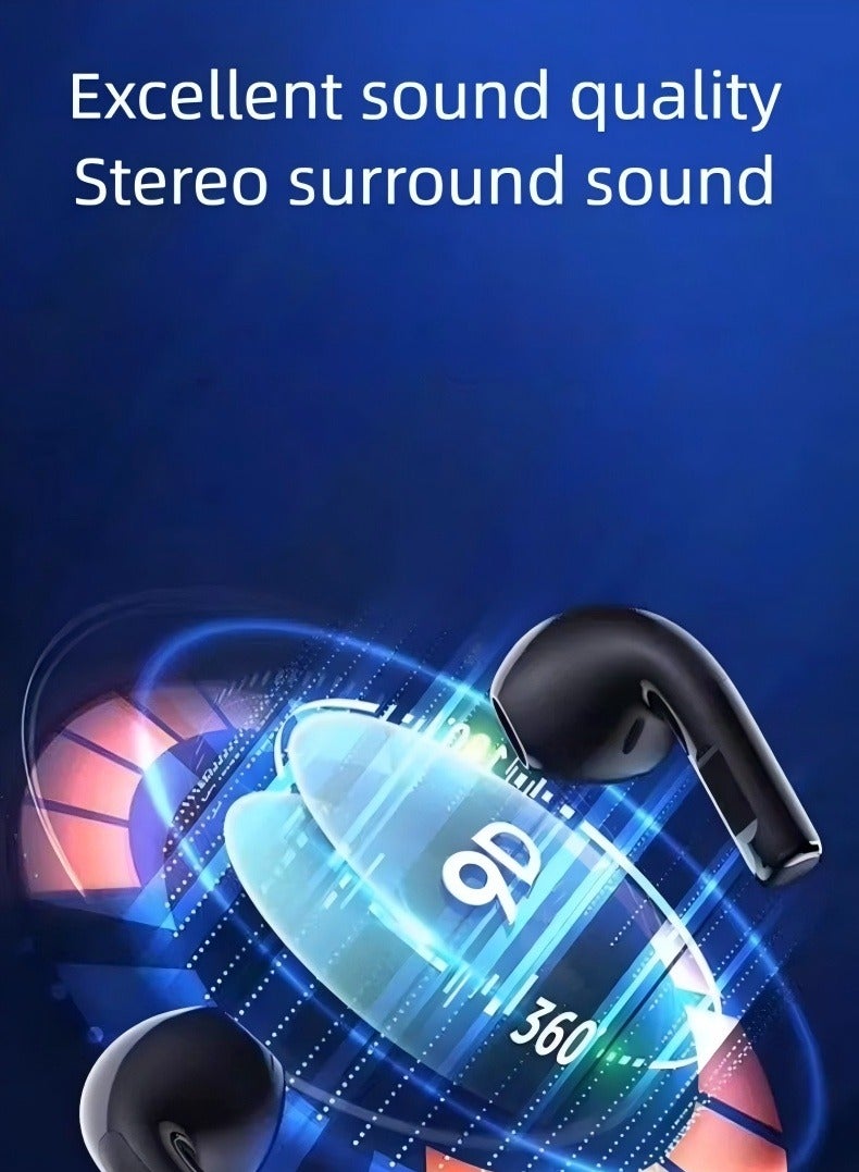 برو سماعة بلوتوث لاسلكية لسماعة الأذن، سماعة أذن مع سماعة بلوتوث ستيريو شبه داخل الأذن، سماعة أذن خفيفة الوزن - Image 3