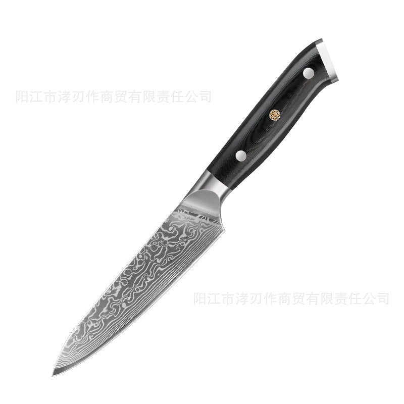 Damascus Steel Japanese Chef Knife Set – Boning, Utility, Slicing & Vegetable Knives, Forged 9Cr18, Professional Kitchen Cutlery