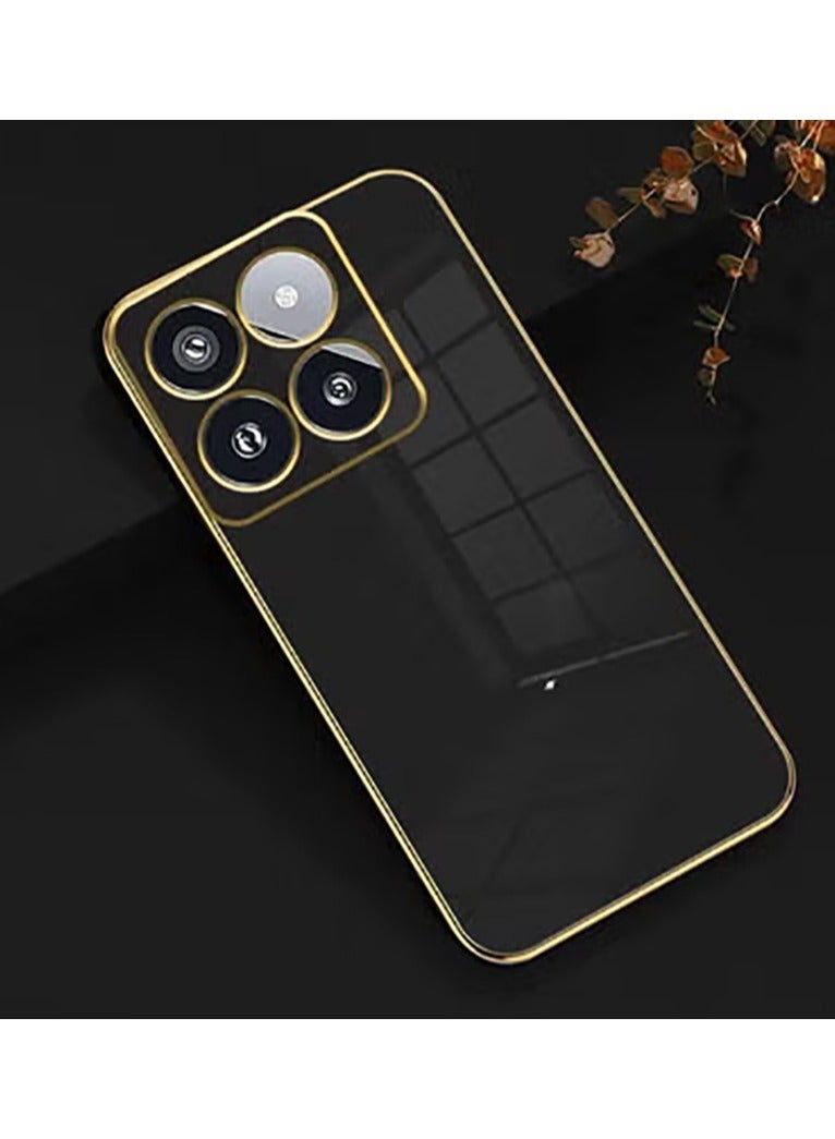 Silicone case for Motorola Moto G56, Plating Motorola Moto G56 Phone Case Shockproof Thin and Soft Cover (Black) - Image 2