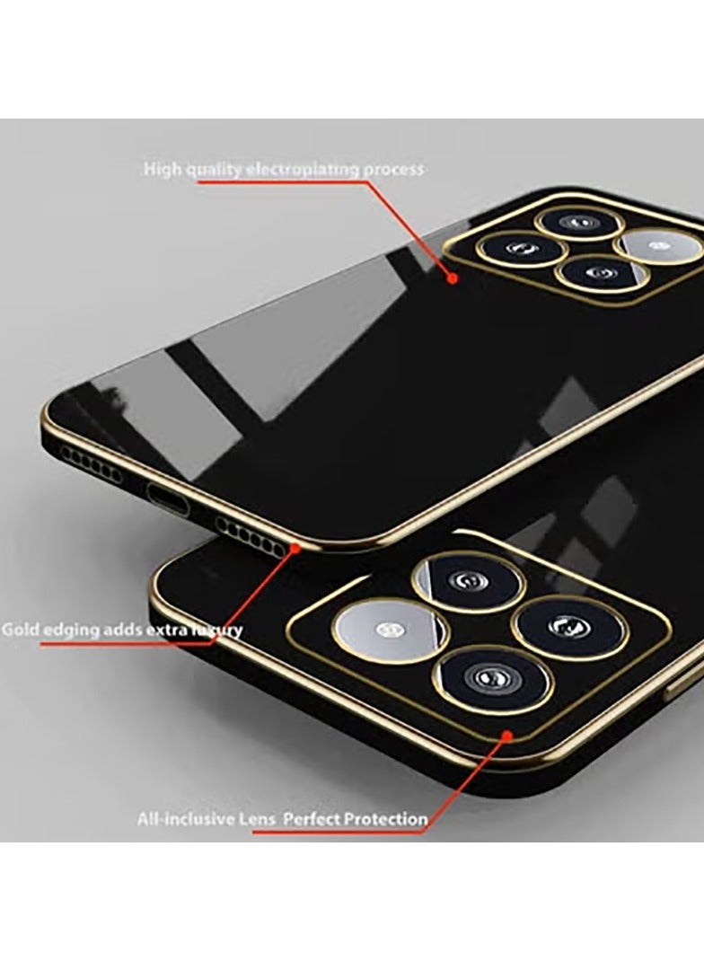 Silicone case for Motorola Moto G56, Plating Motorola Moto G56 Phone Case Shockproof Thin and Soft Cover (Black) - Image 4